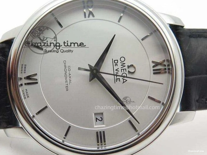 0120 Functional De Ville MK 1:1 Best Edition SS White Dial On Black Leather Strap A 8260
